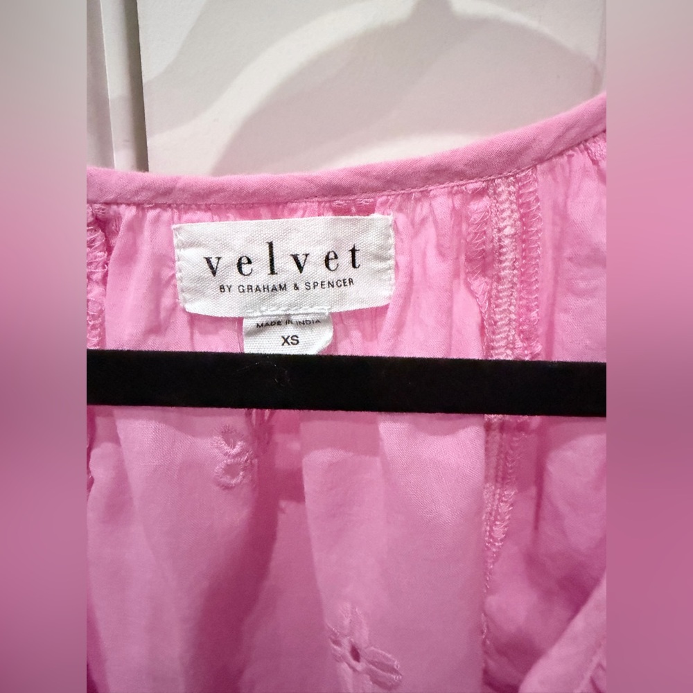 Velvet by Graham & Spencer Pink Ruffle Top - Picture 9 of 16